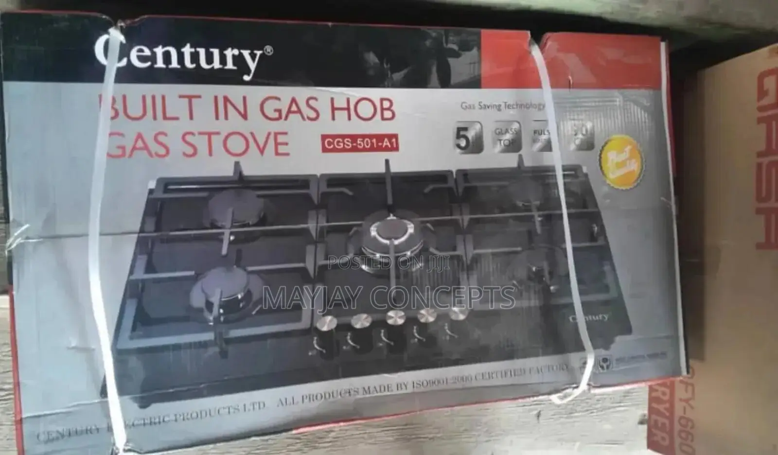 Century 5-Face Cabinet Glass Built-in Gas Hob Gas Stove. CGS-501-A1