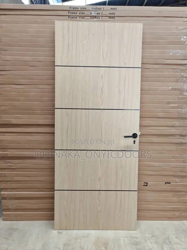 7ft By 3ft Turkey Hdf Wooden Door (Black Line Design)