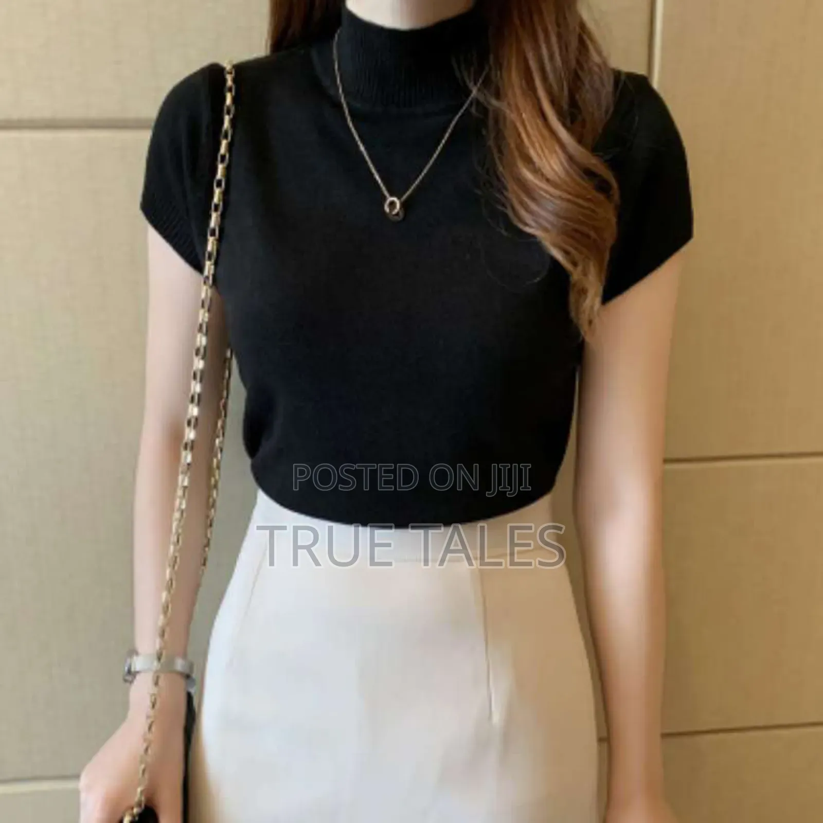 Ladies Stretchy High Neck Tops