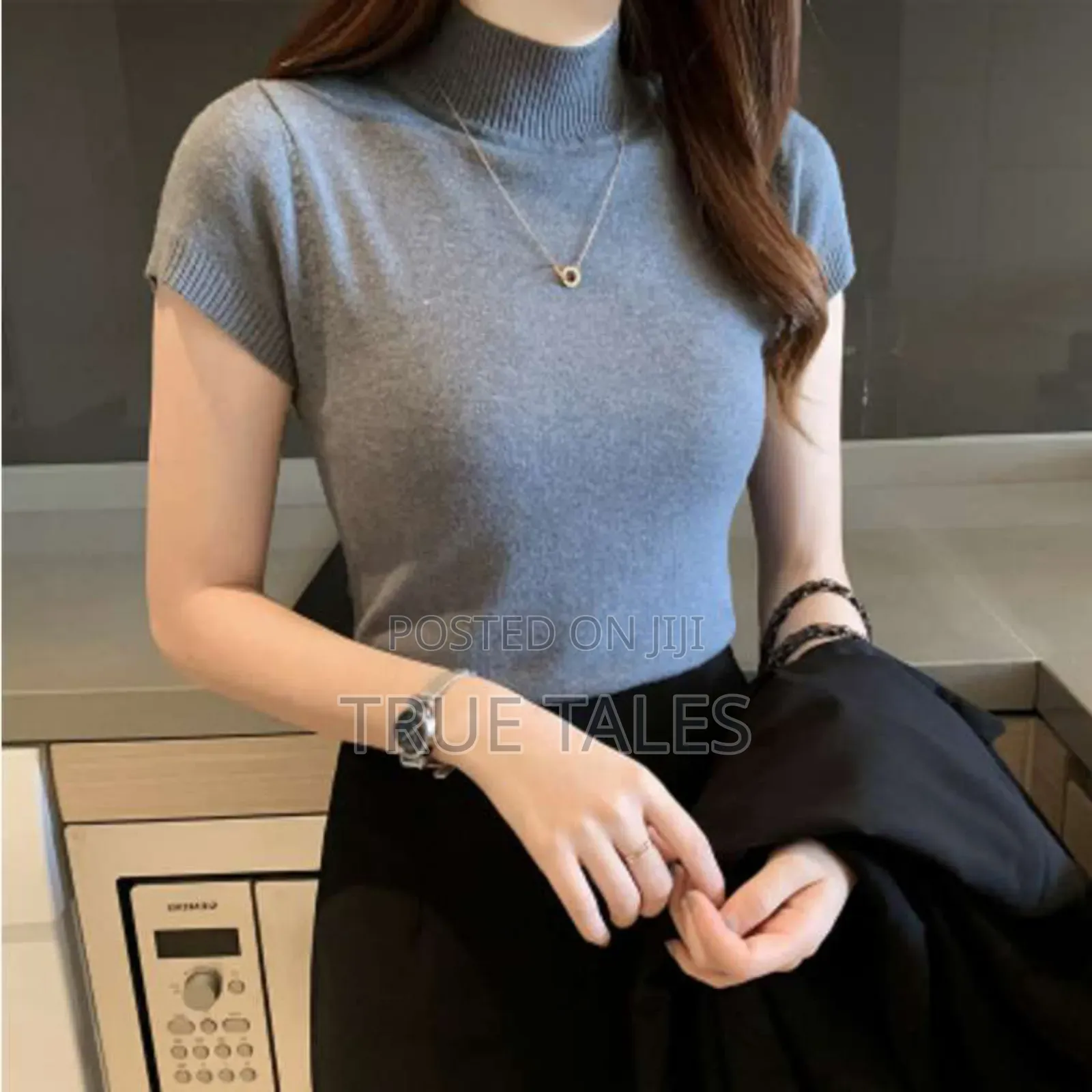 Ladies Stretchy High Neck Tops