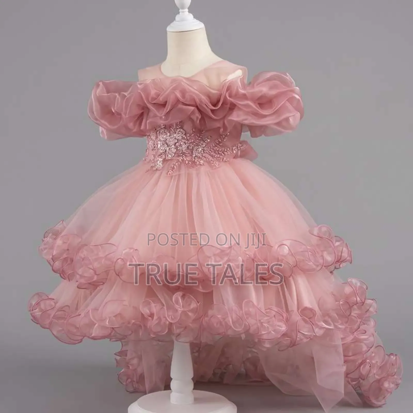 Girls Full Flouncy Frills Cinderella Ballgown Dress Ages 3 To 11 Years