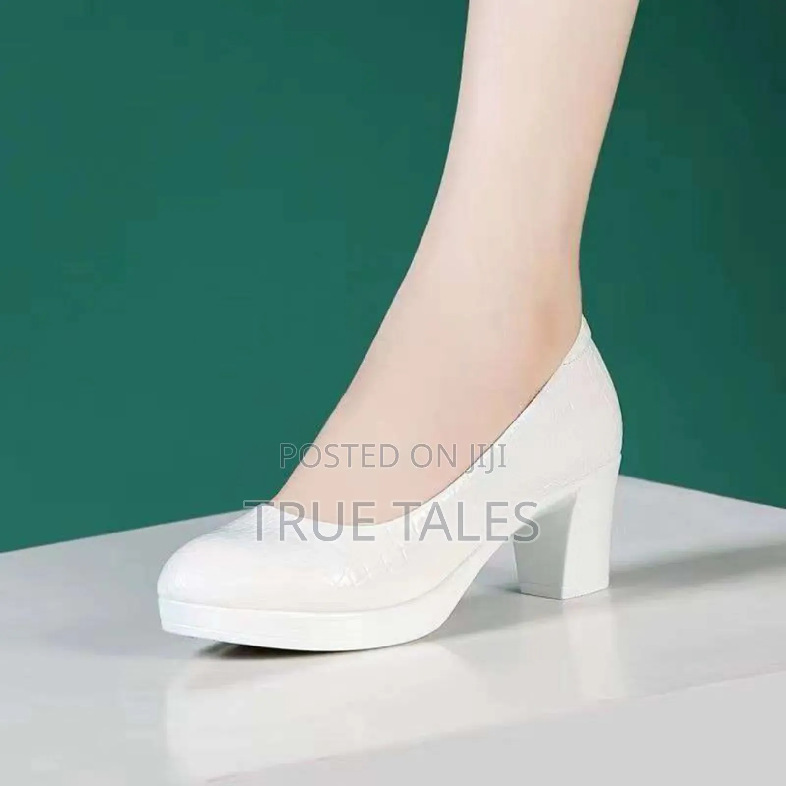 Big Girls Formal Block Heels Court Shoes