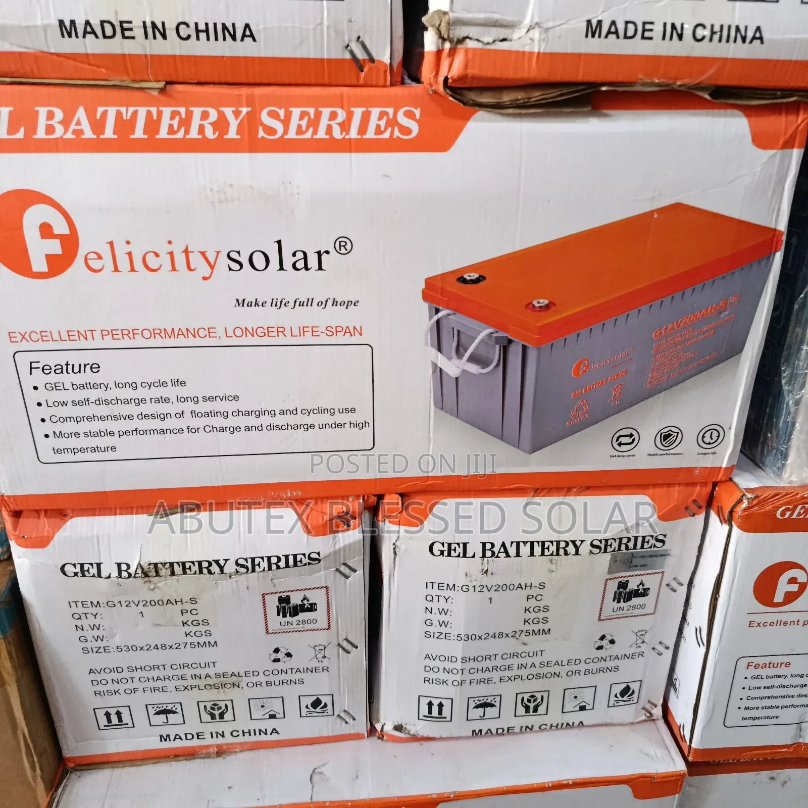 200ah 12v Dry Cell Battery Felicity