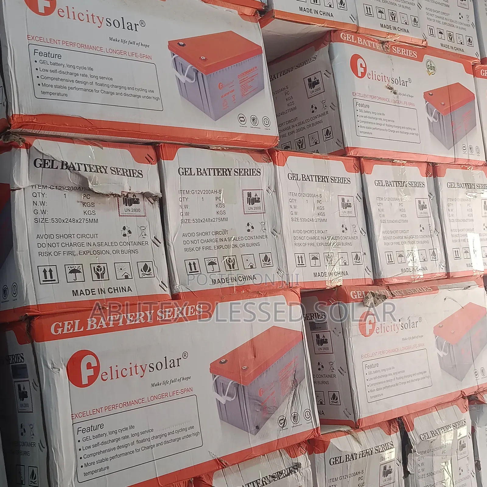 200ah 12v Dry Cell Battery Felicity