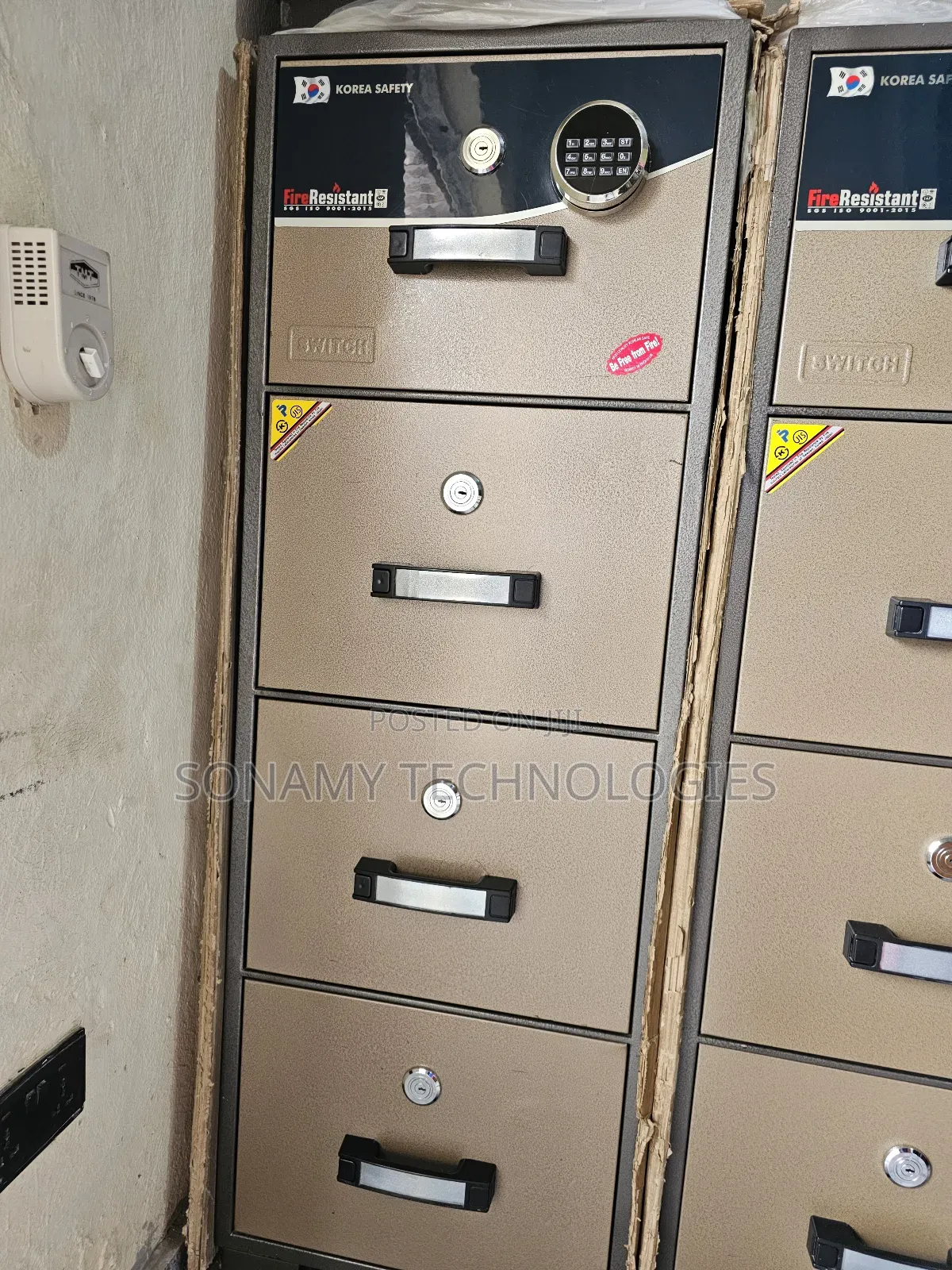 Switch Four Drawers Fireproof Safe -digital