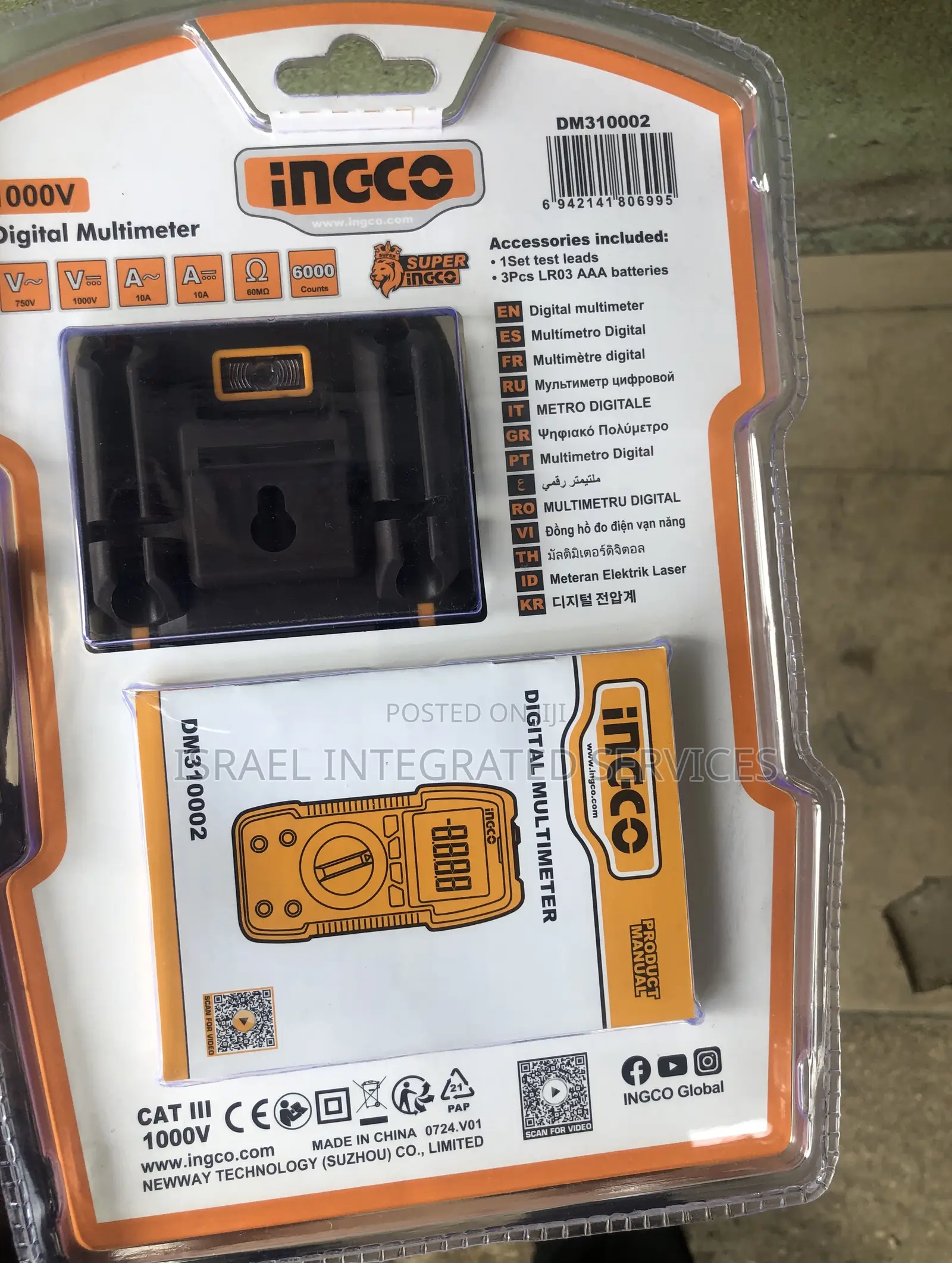 Ingco Digital Multimeter Count 6000 True RMS Ac / Dc