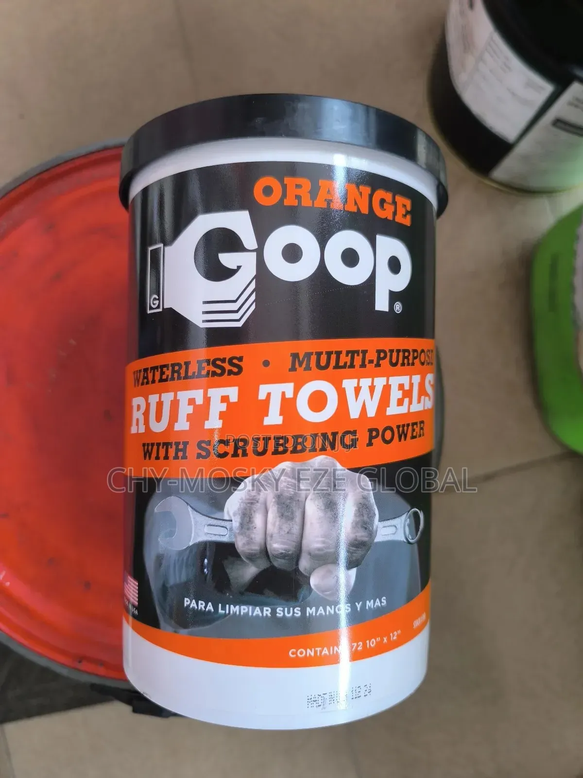 Orange Goop Waterless Ruff Towel (With Scrubbing Powder)