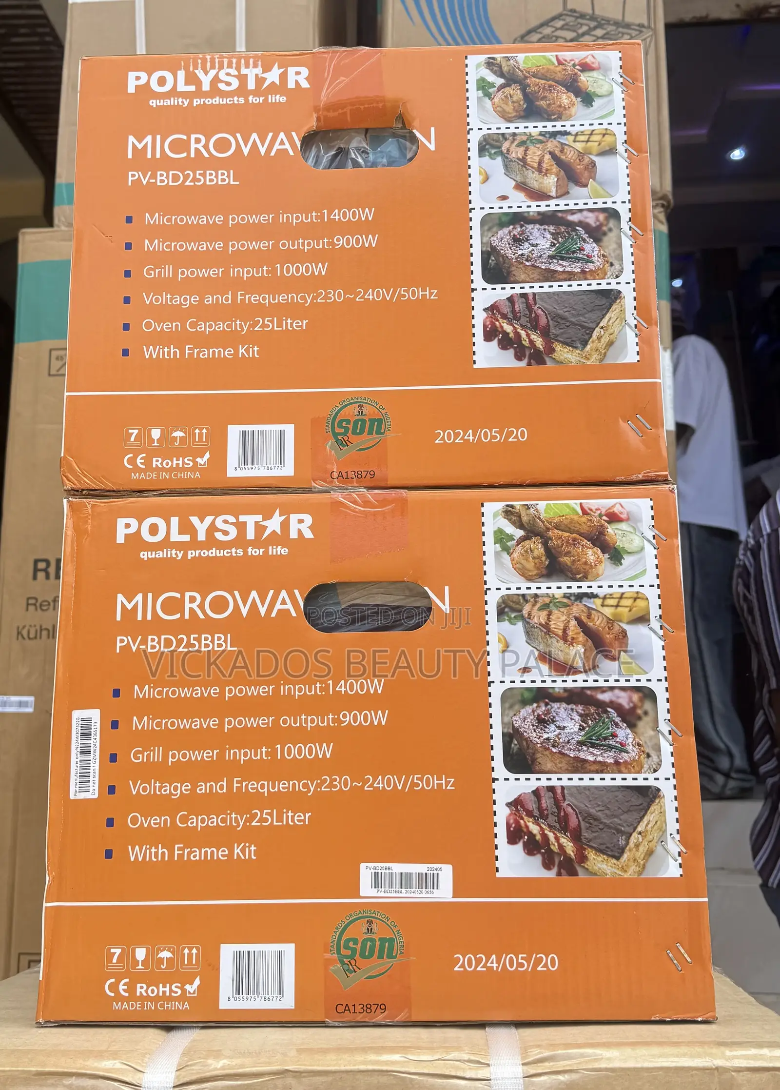 Polystar 25 Liters Built In Stainless Steel Microwave With Grill