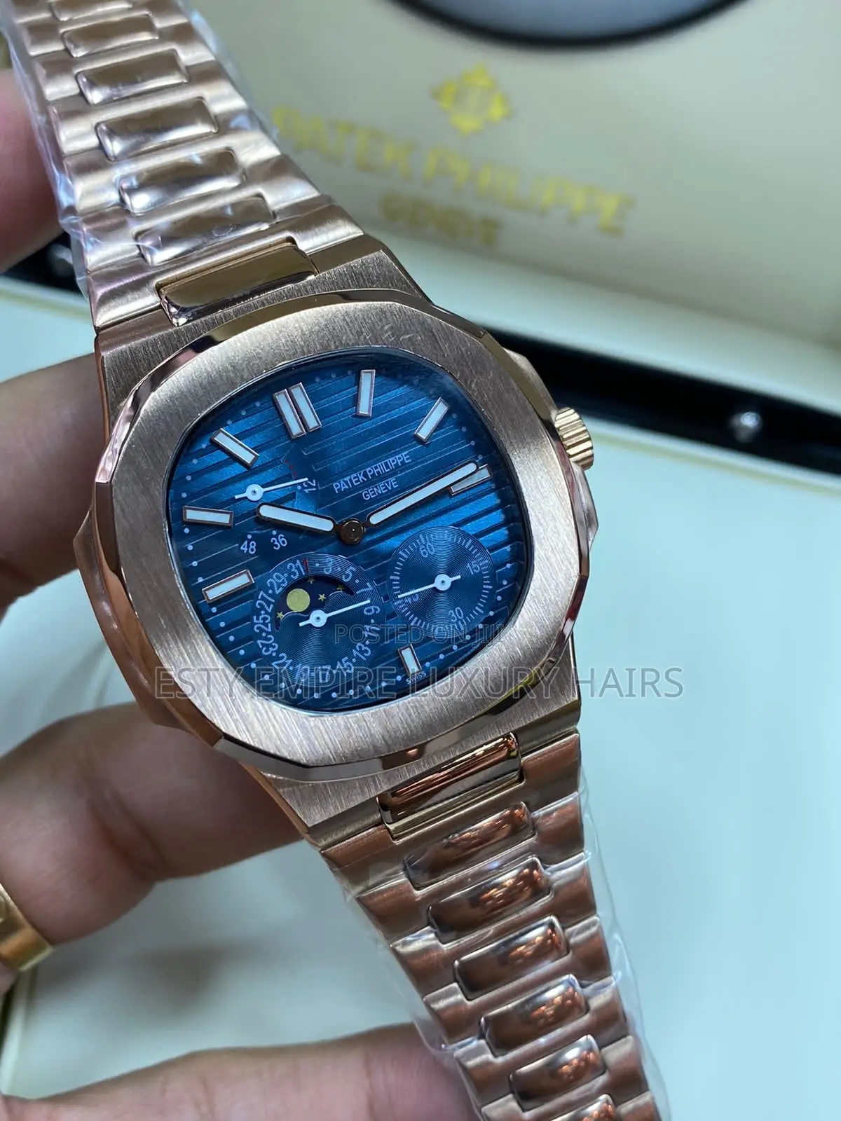 Patek P Nautilus 5712 Blue Dial Moon Phase Two Tone