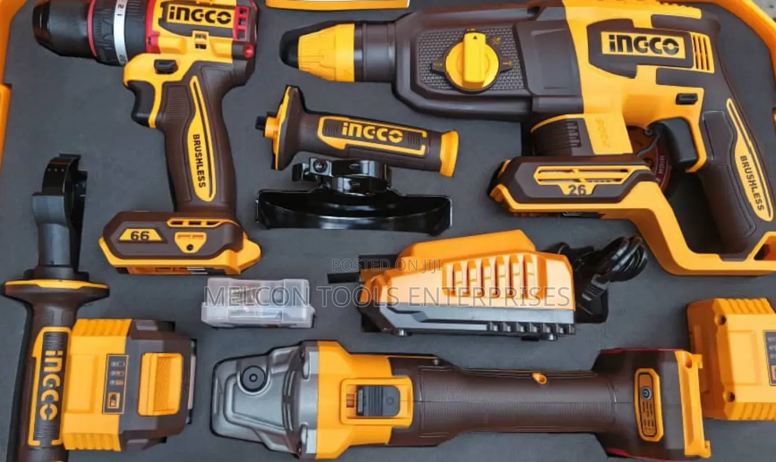 Ingco 3 in 1 Combo, Angel Grinder, Rotary Hammer and Screwdriver