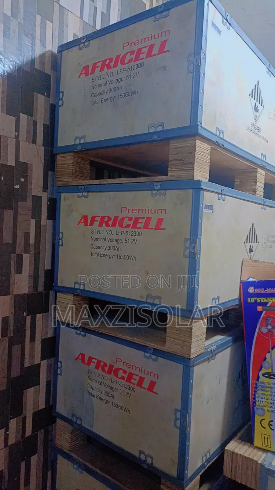 Brand New Africell 15kwh, 300ah, 51v Lithium Battery