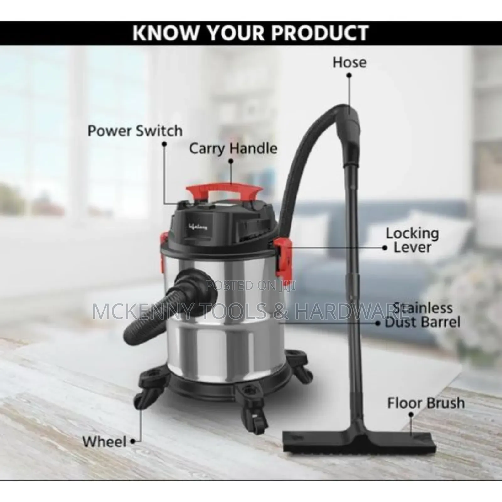 Vacuum Cleaner Wet And Dry Aspirator 20liter-1400watts