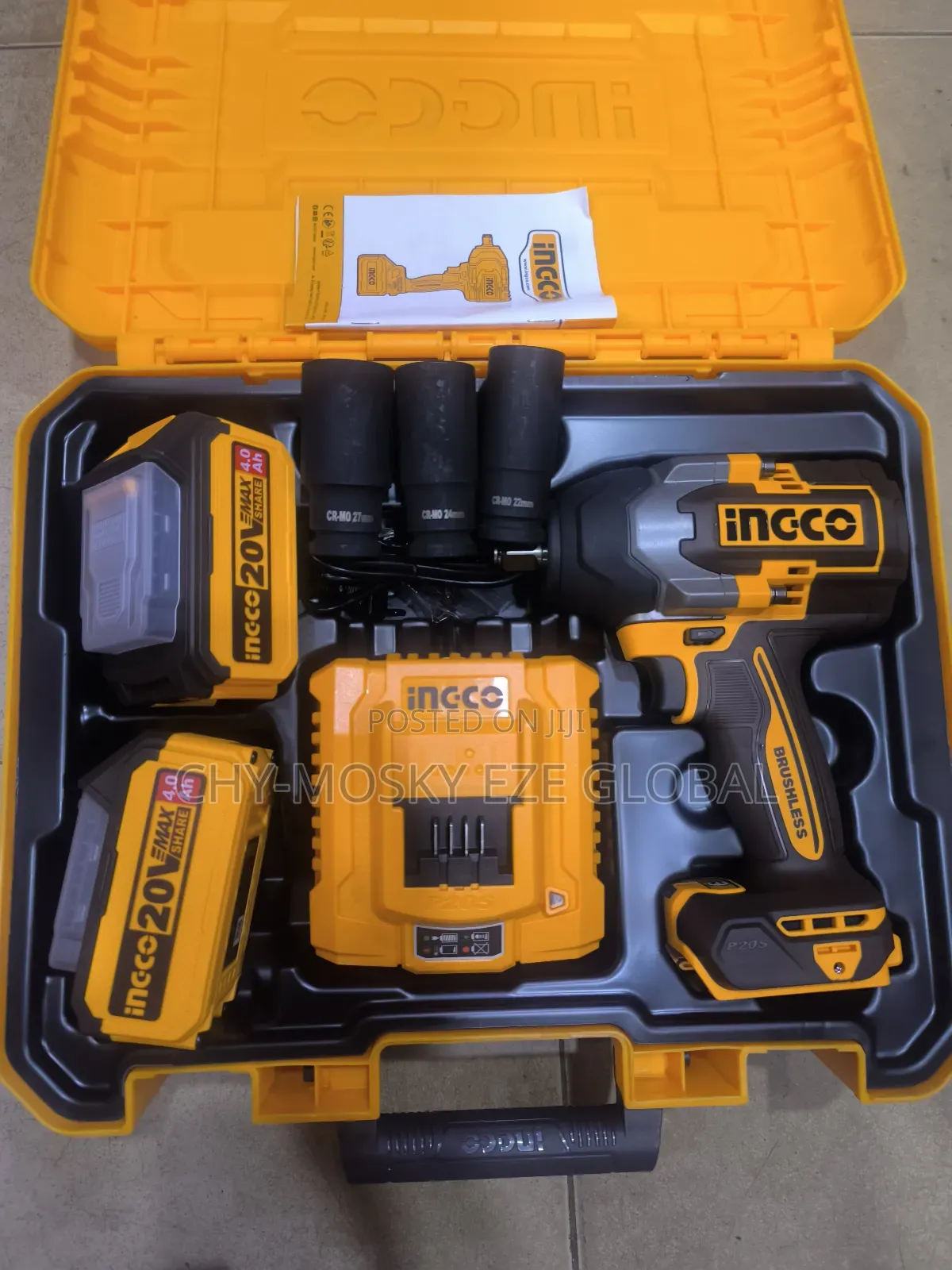 1/2" Cordless Impact Wrench (20v/4ah)