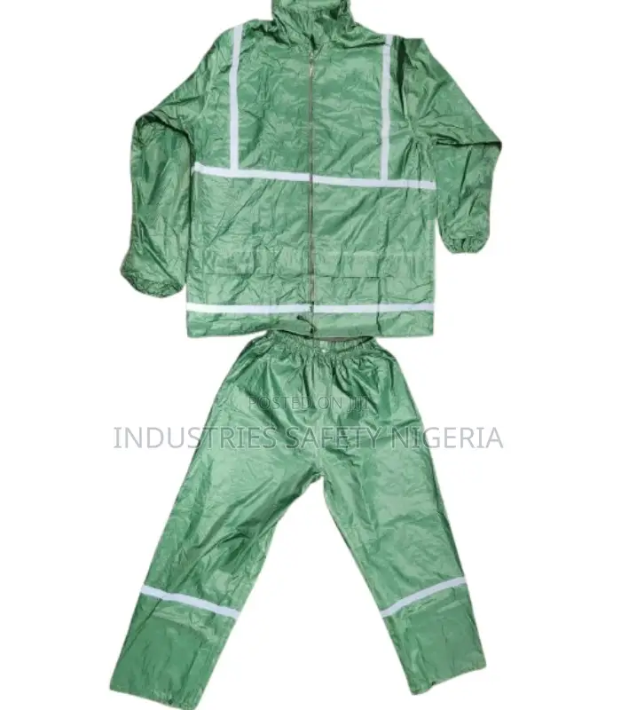 Safety Polyester Reflective Raincoat With Trouser