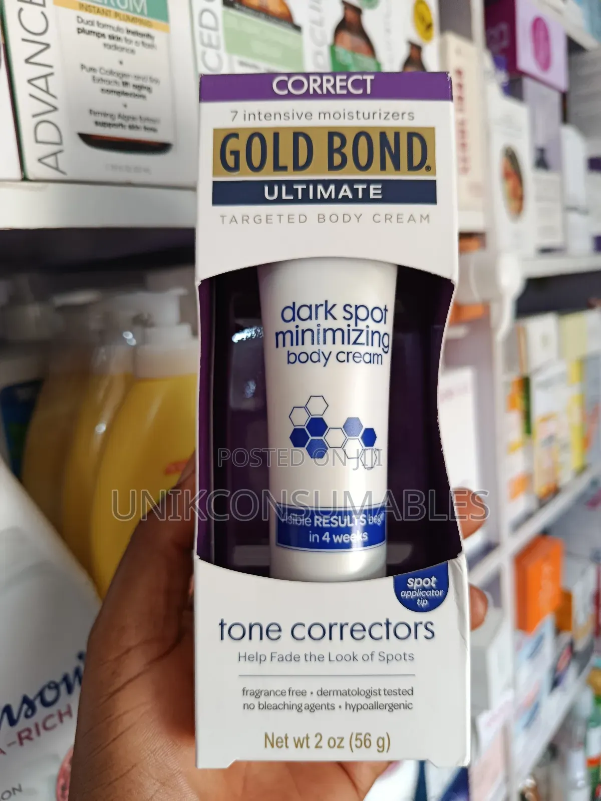 Gold Bold Ultimate Dark Spot Minimizing Body Cream Tone Corrector 56g