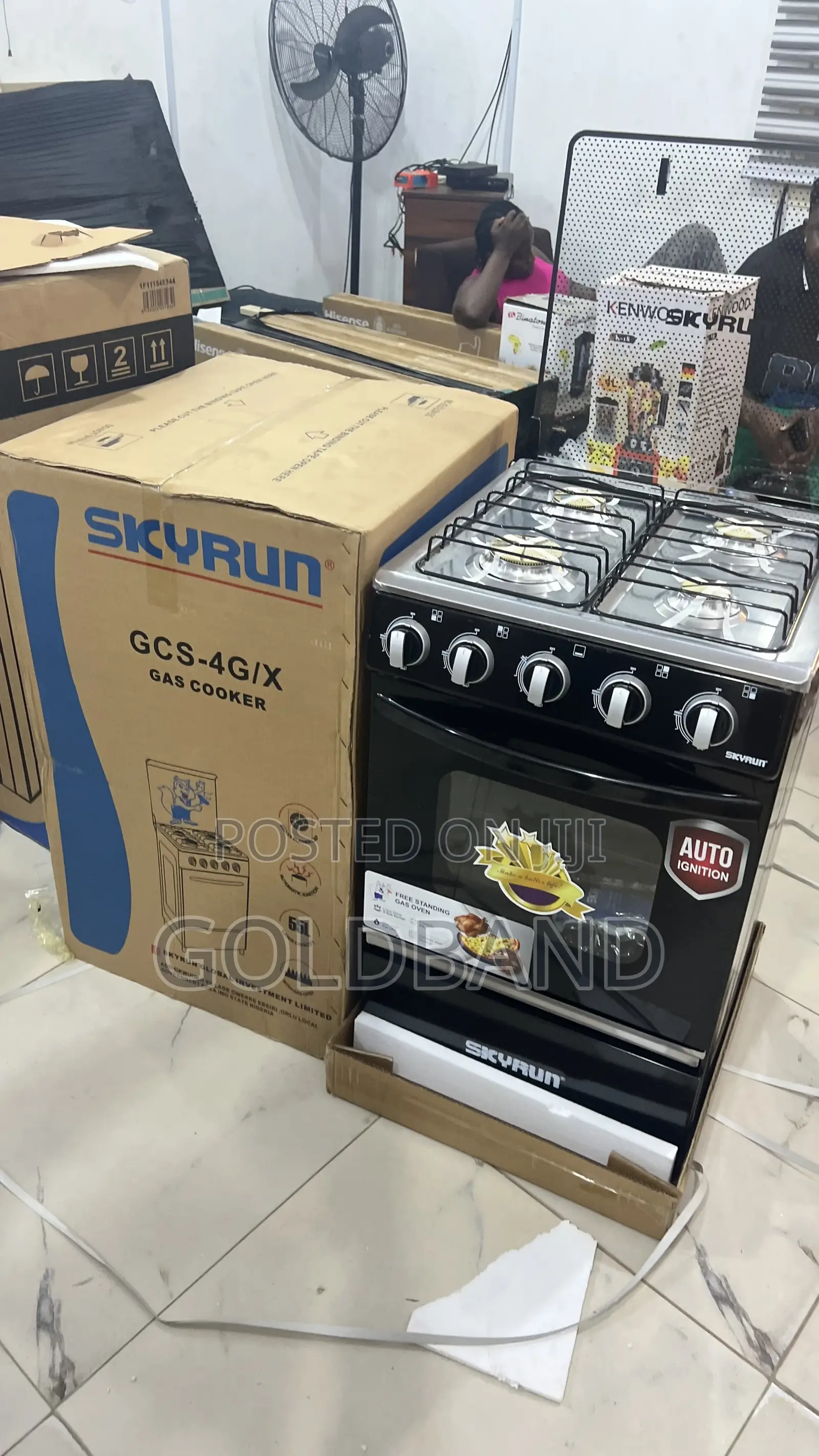 Eazy Clean Skyrun 4 Burner Gas Cooker