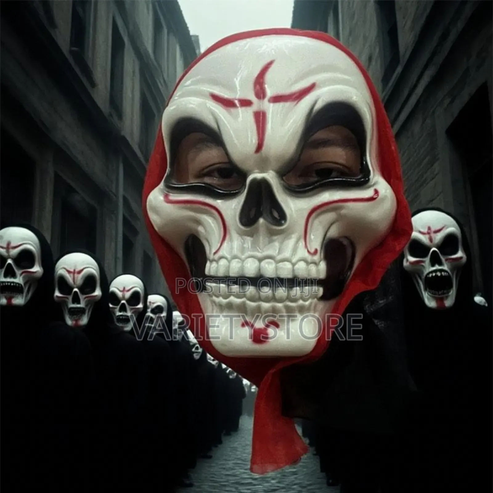 Halloween Ghost Face Mask With Head Cover