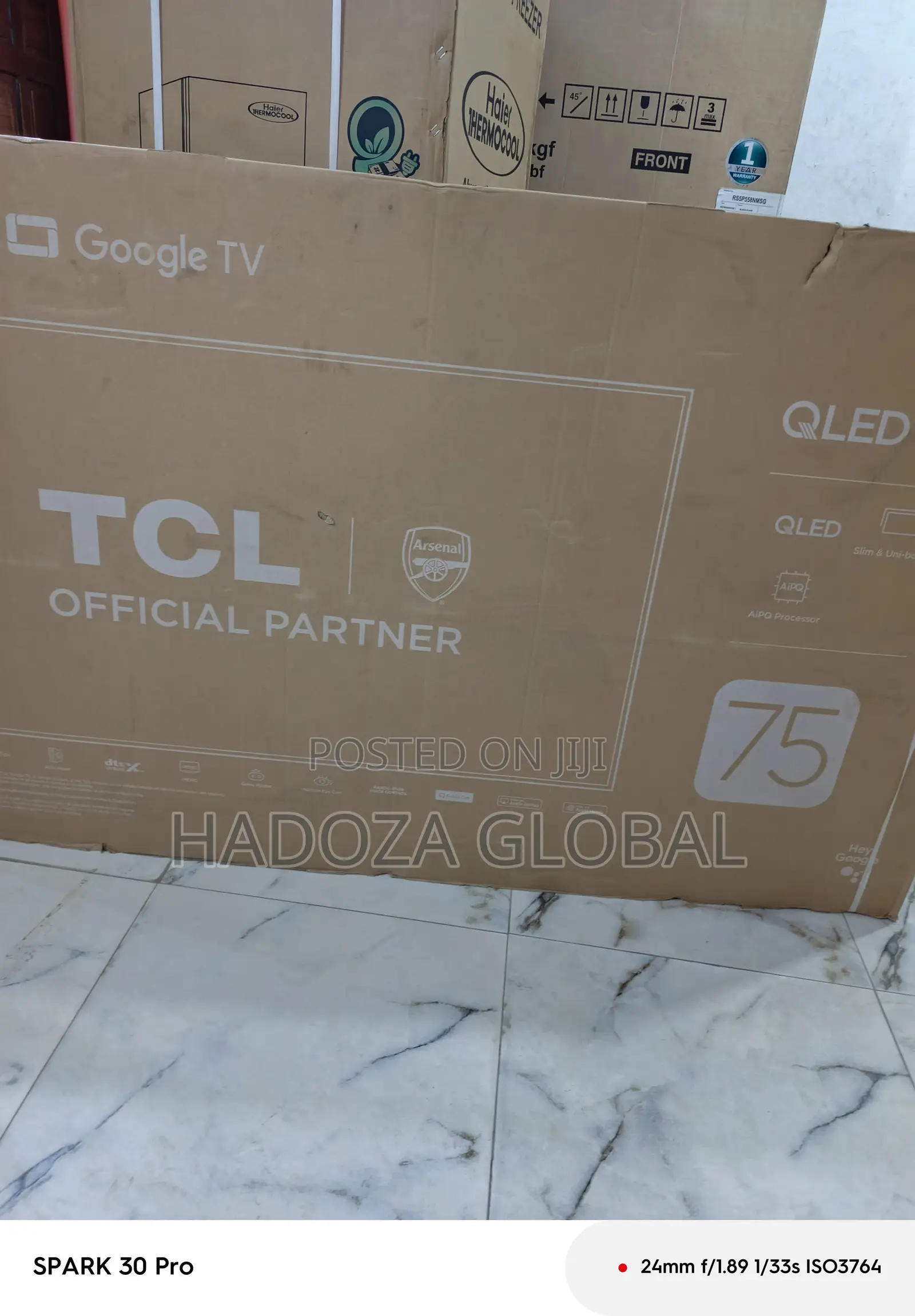 Tcl 75” Tv Qled Display With Slim Build And 4k