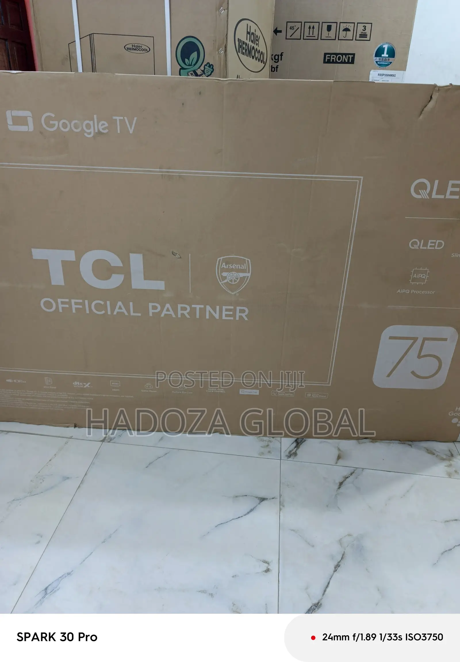 Tcl 75” Tv Qled Display With Slim Build And 4k