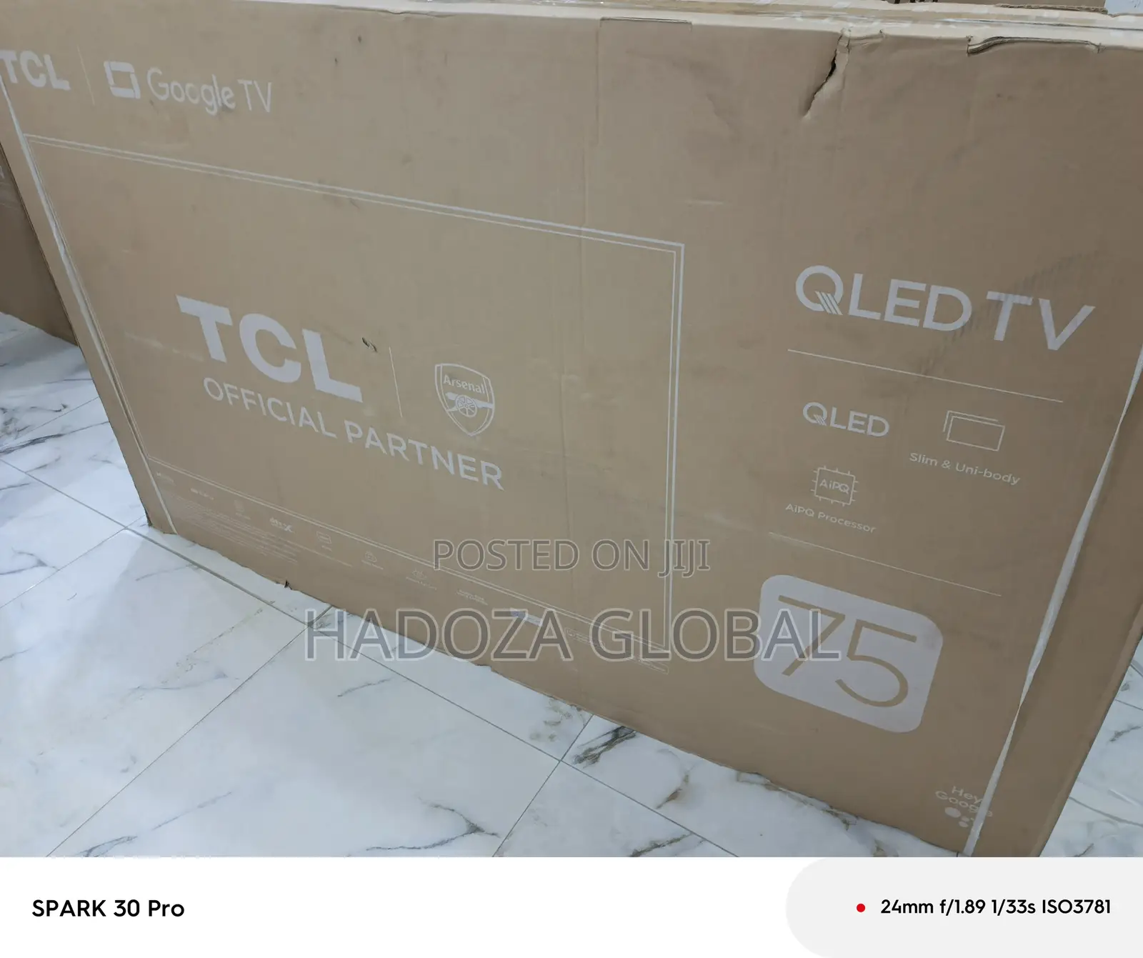 Elegant Frame Tcl 75” Tv – Google Qled Series