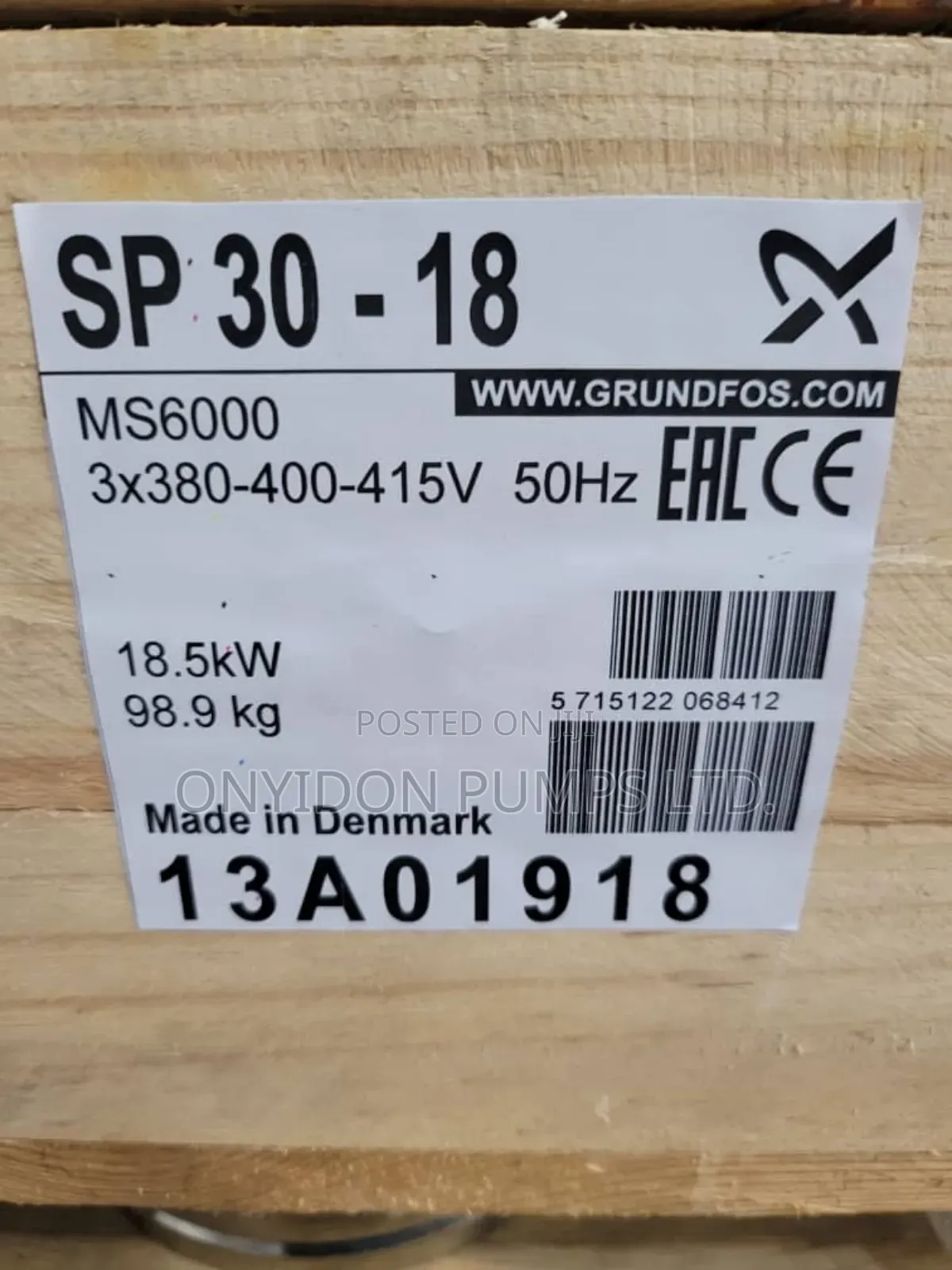 Grundfos Submersible Pump..
