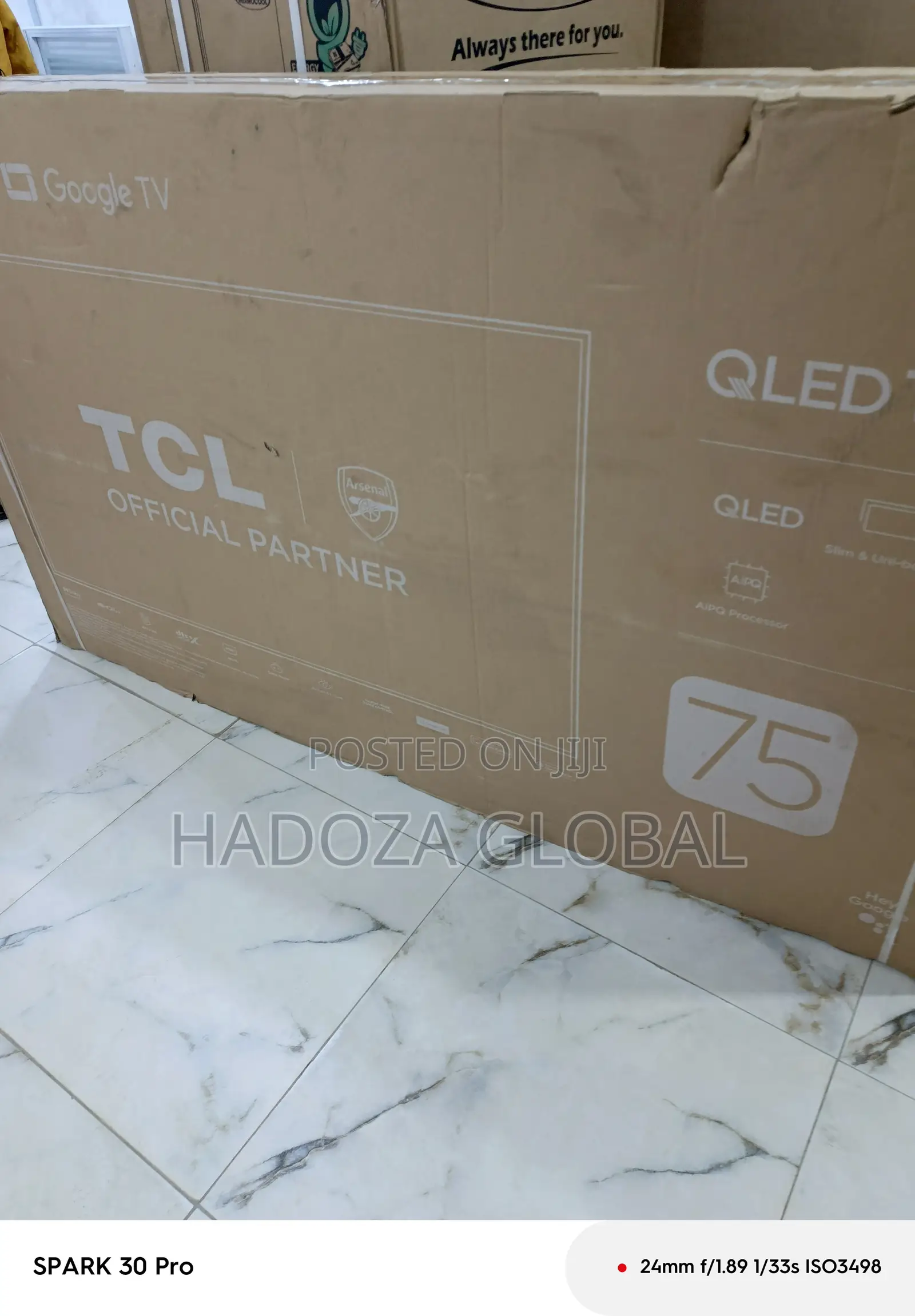 Tcl 75” Smart Tv With Thin Bezels And Qled Display