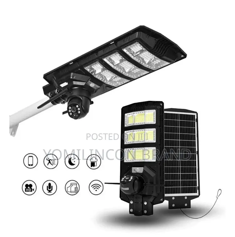 4g Solar CCTV Street Light – Dual Lens Hd Camera With 300w Led