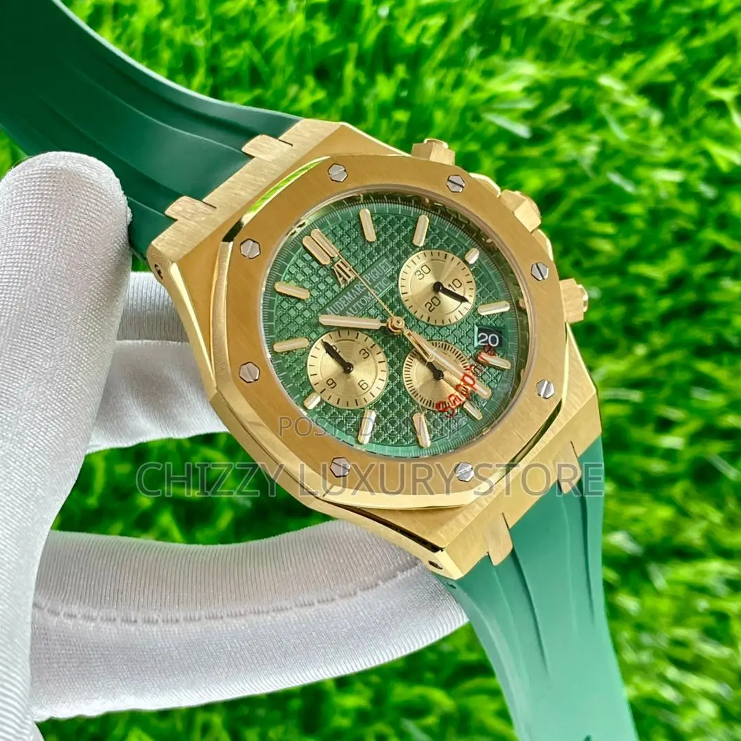 Audemars Piguet Quality Luxury Men Rubber Strap Wristwatch