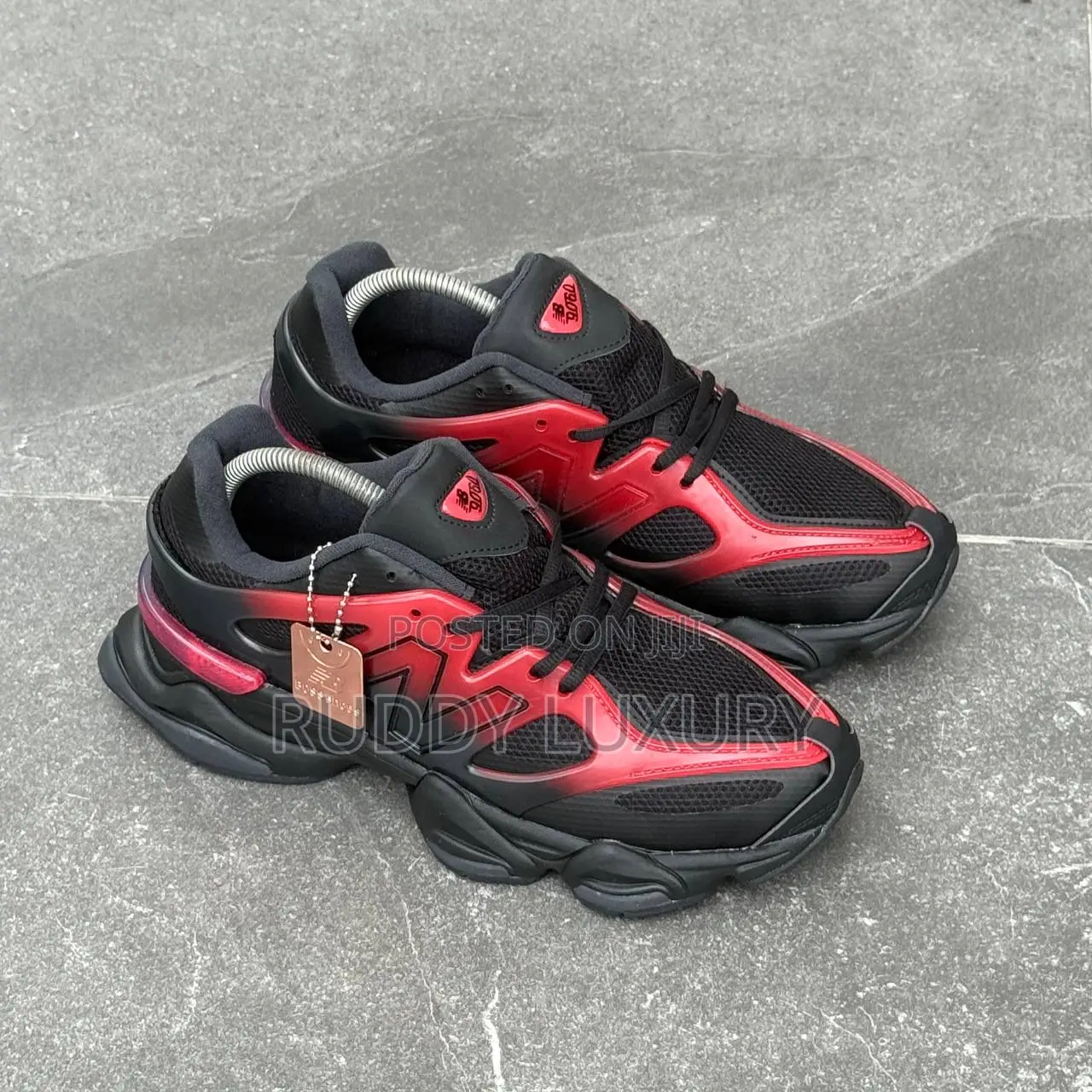 New Balance 9060 Red Black Sneakers | Ruddy Luxury Lagos
