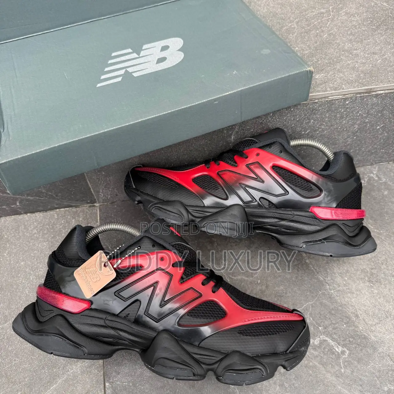 New Balance 9060 Red Black Sneakers | Ruddy Luxury Lagos