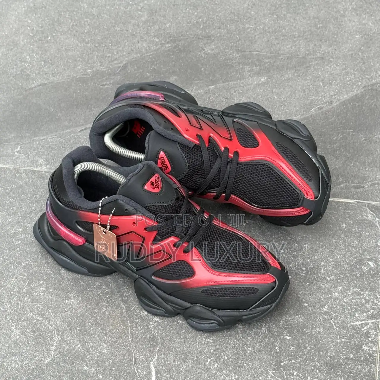 New Balance 9060 Red Black Sneakers | Ruddy Luxury Lagos