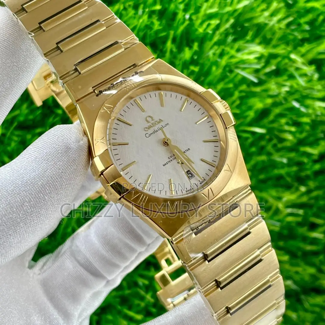 Omega Quality Luxury Men Chain Strap Wristwatch
