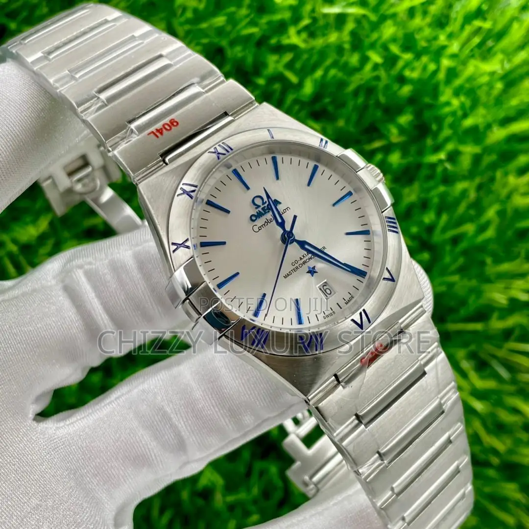Omega Quality Luxury Men Chain Strap Wristwatch