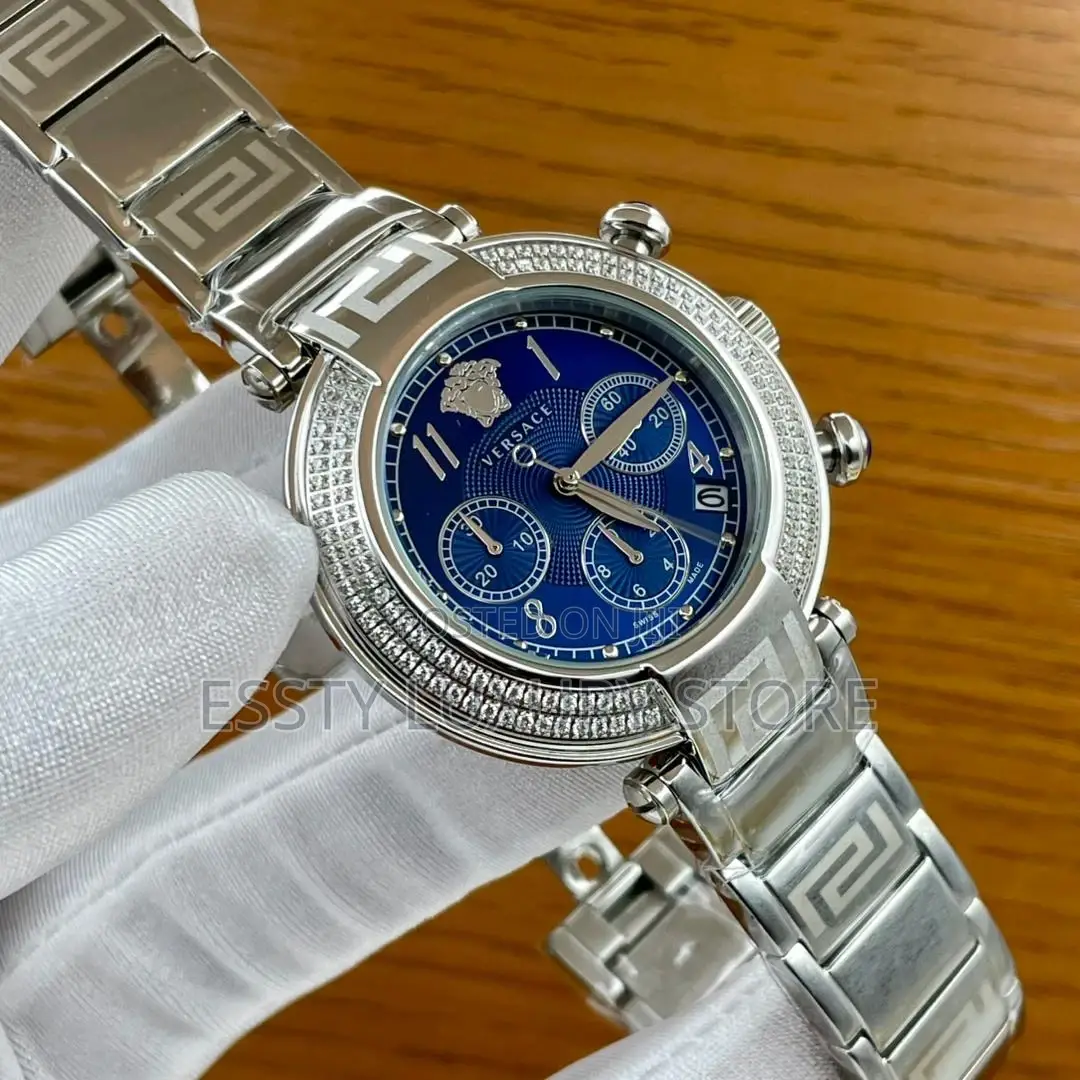 Female Versace Stoned Head Chain Watch 9