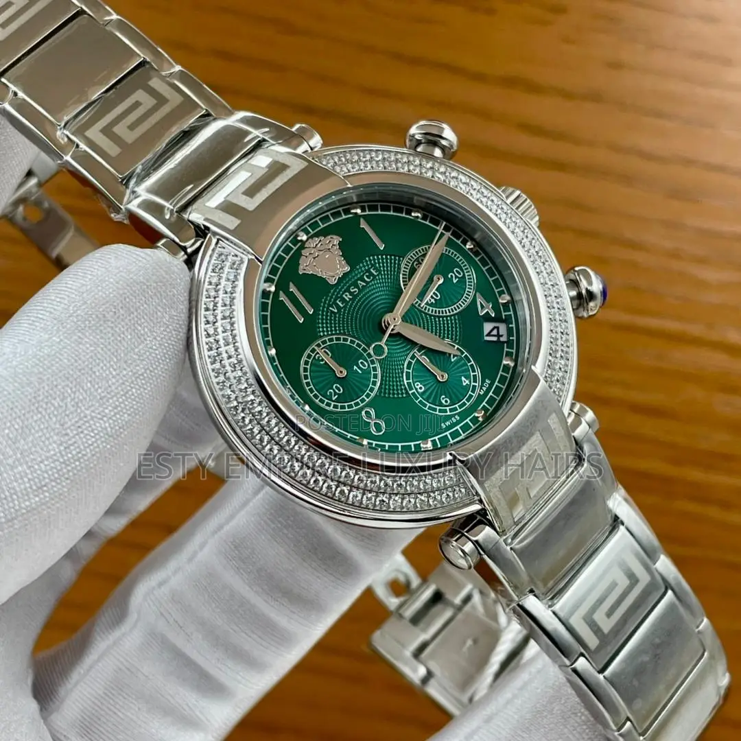 Female Versace Stoned Head Chain Watch 9
