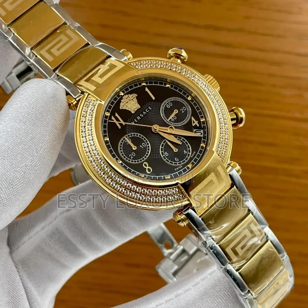 Female Versace Stoned Head Chain Watch 9