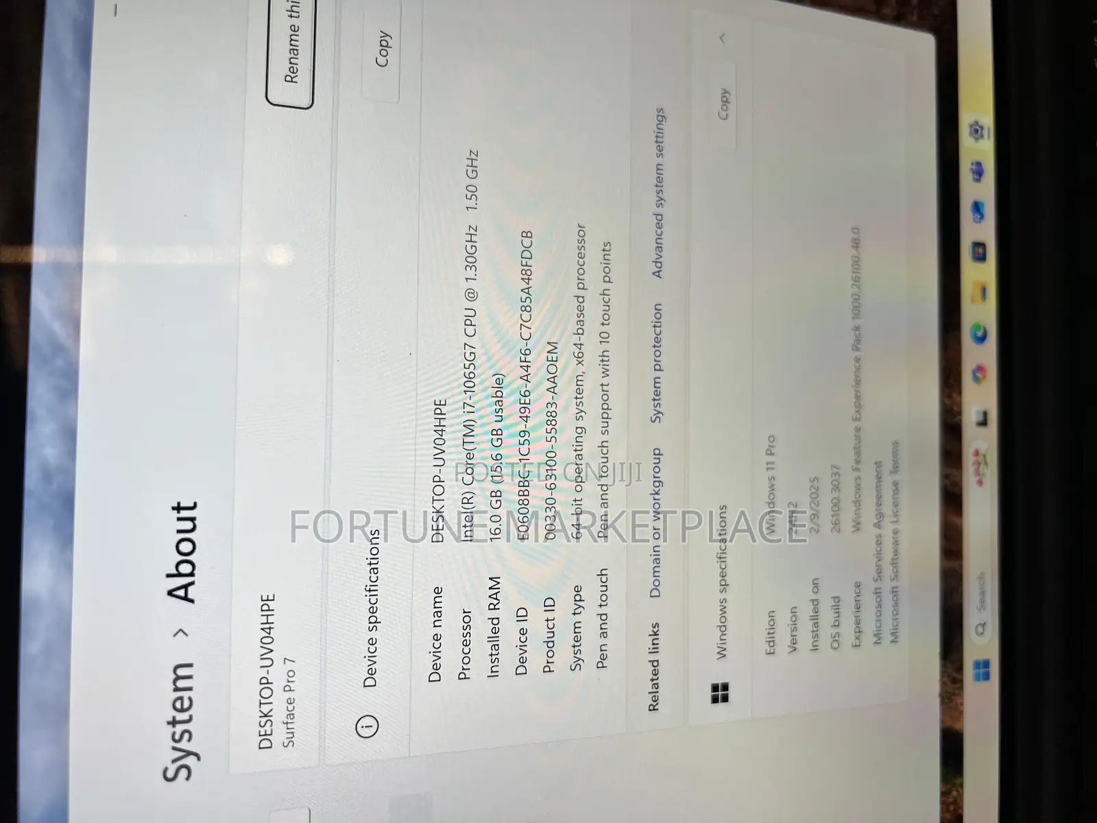 Laptop Microsoft Surface Pro 7 16GB Intel Core I7 SSD 256GB