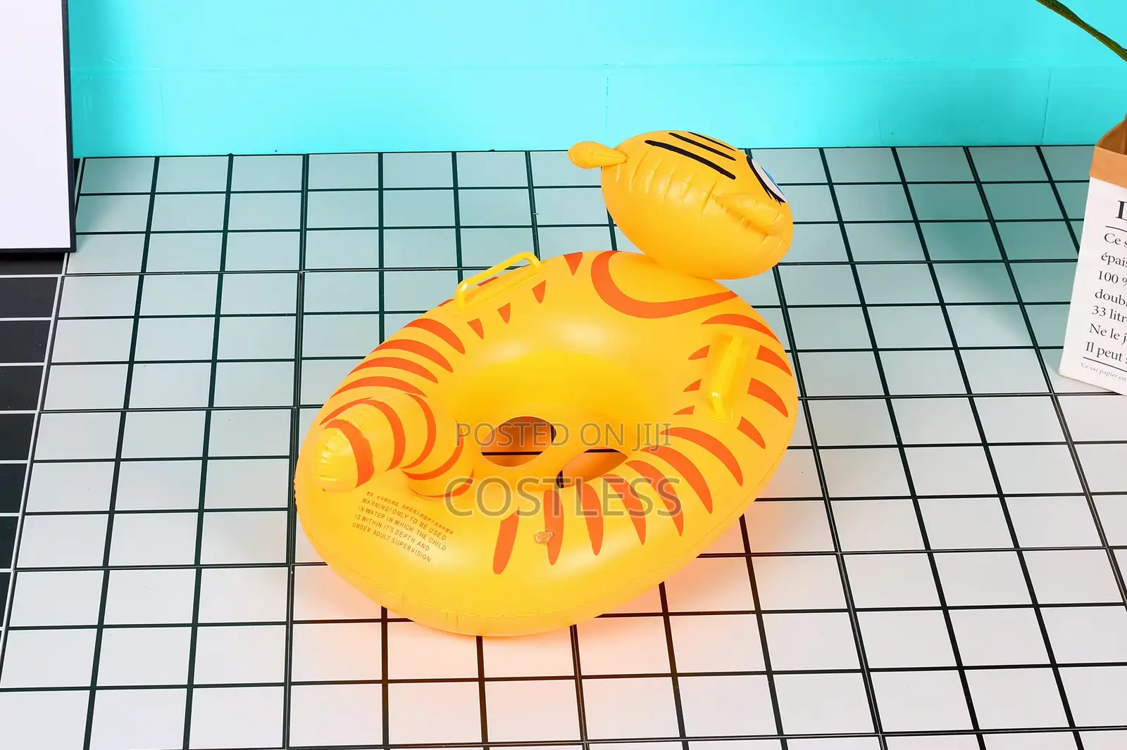 Inflatable Child's Pool Float With a Cartoon Animal Design