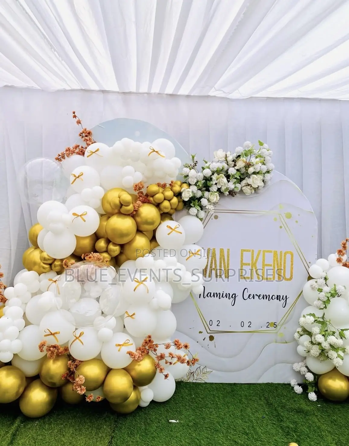 Ballon Garland Naming Ceremony Event Decor