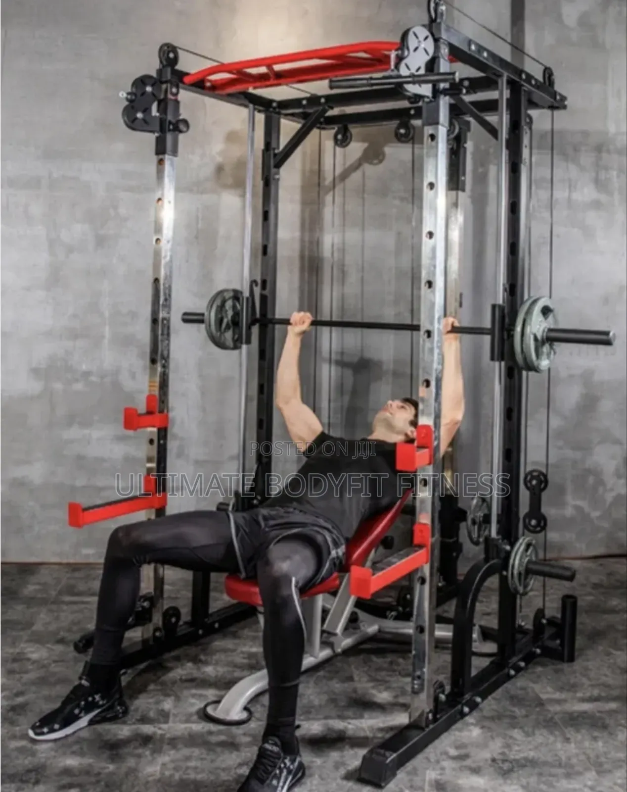 Brand New Multi-Functional Squat Machine + Cable Crossover Squat Rack