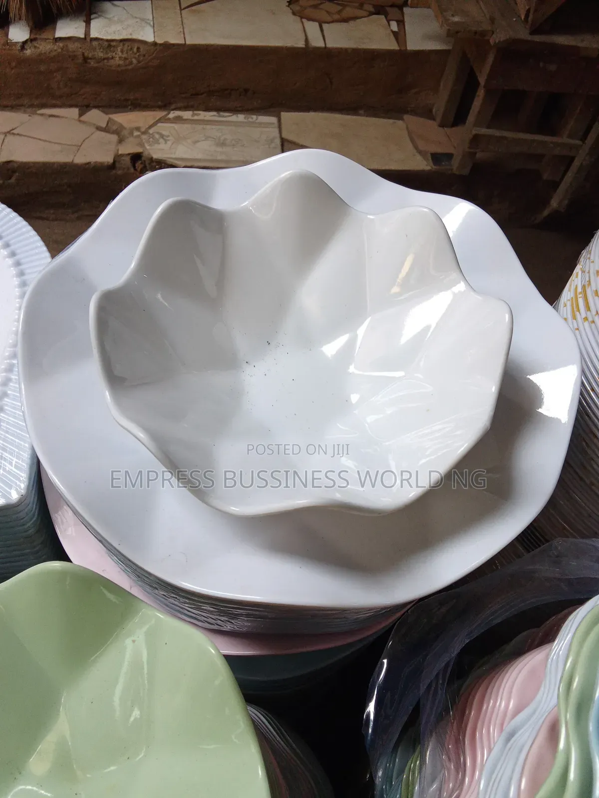 Unbreakable Plates Set-6 Wide Flat Plates and 6 Bowls