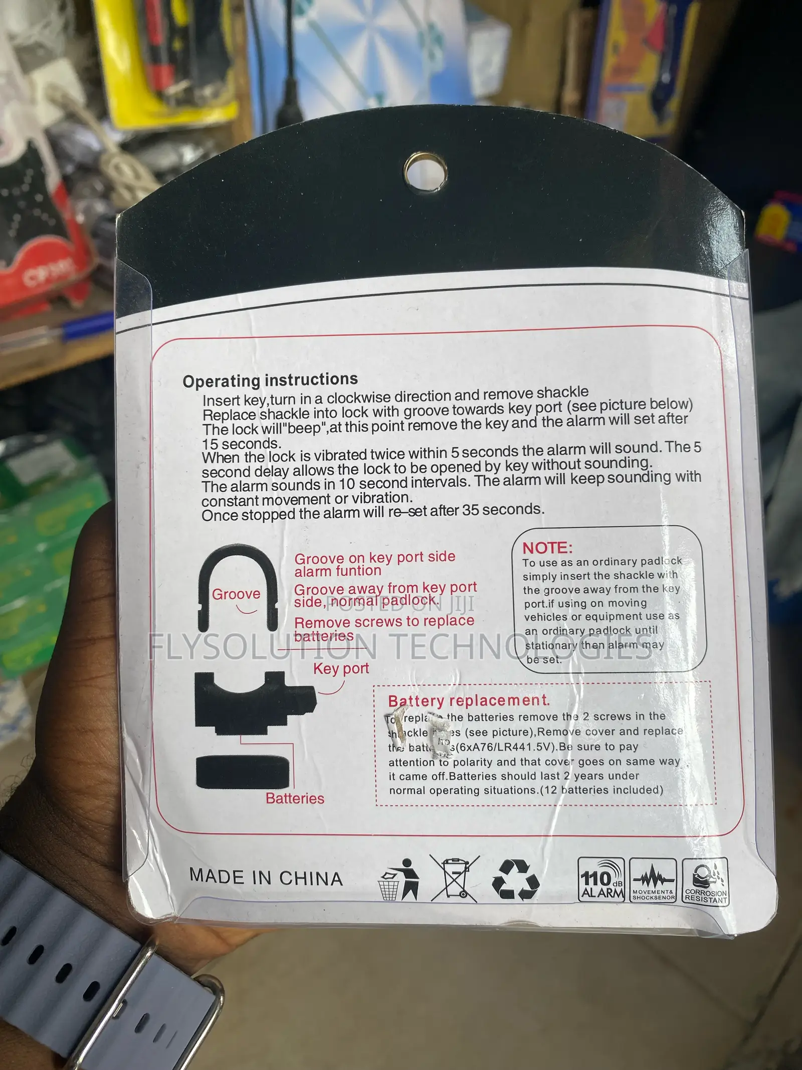 Siren Alarm Security Safety Padlock