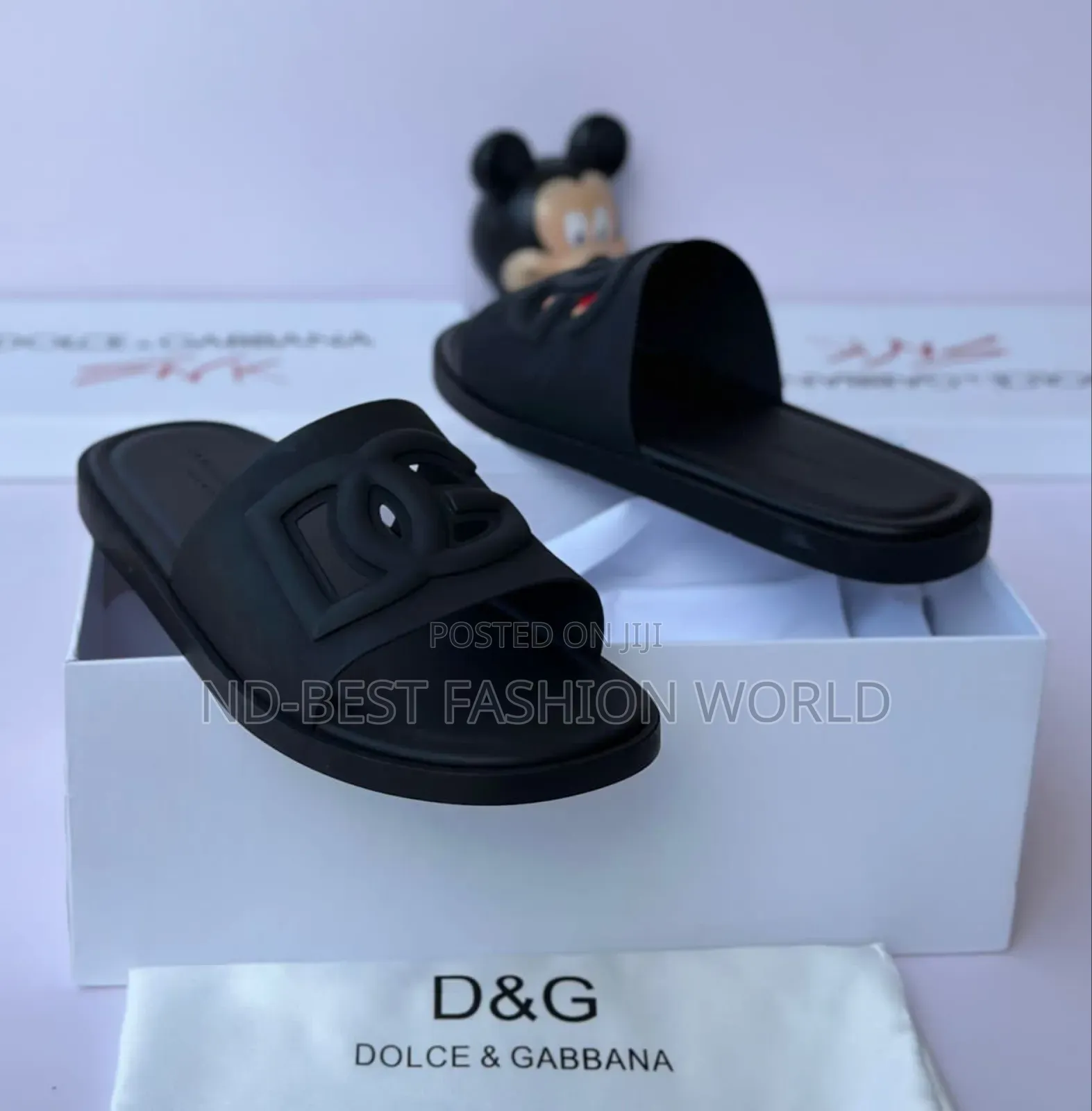Blue Leather Slippers