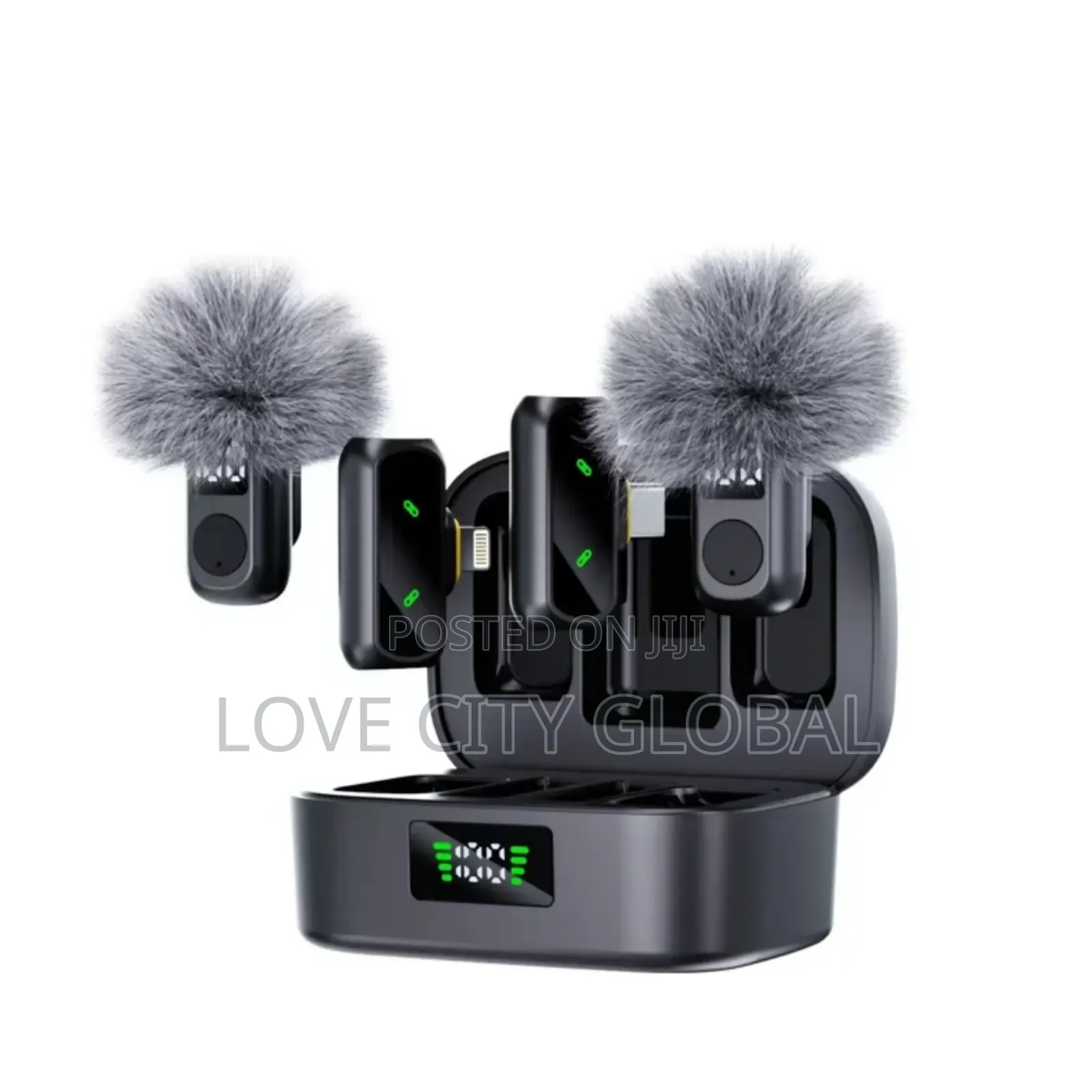 Qy88 Wireless Microphone Anc Magnetic Dual Receiver Mic Charging Case