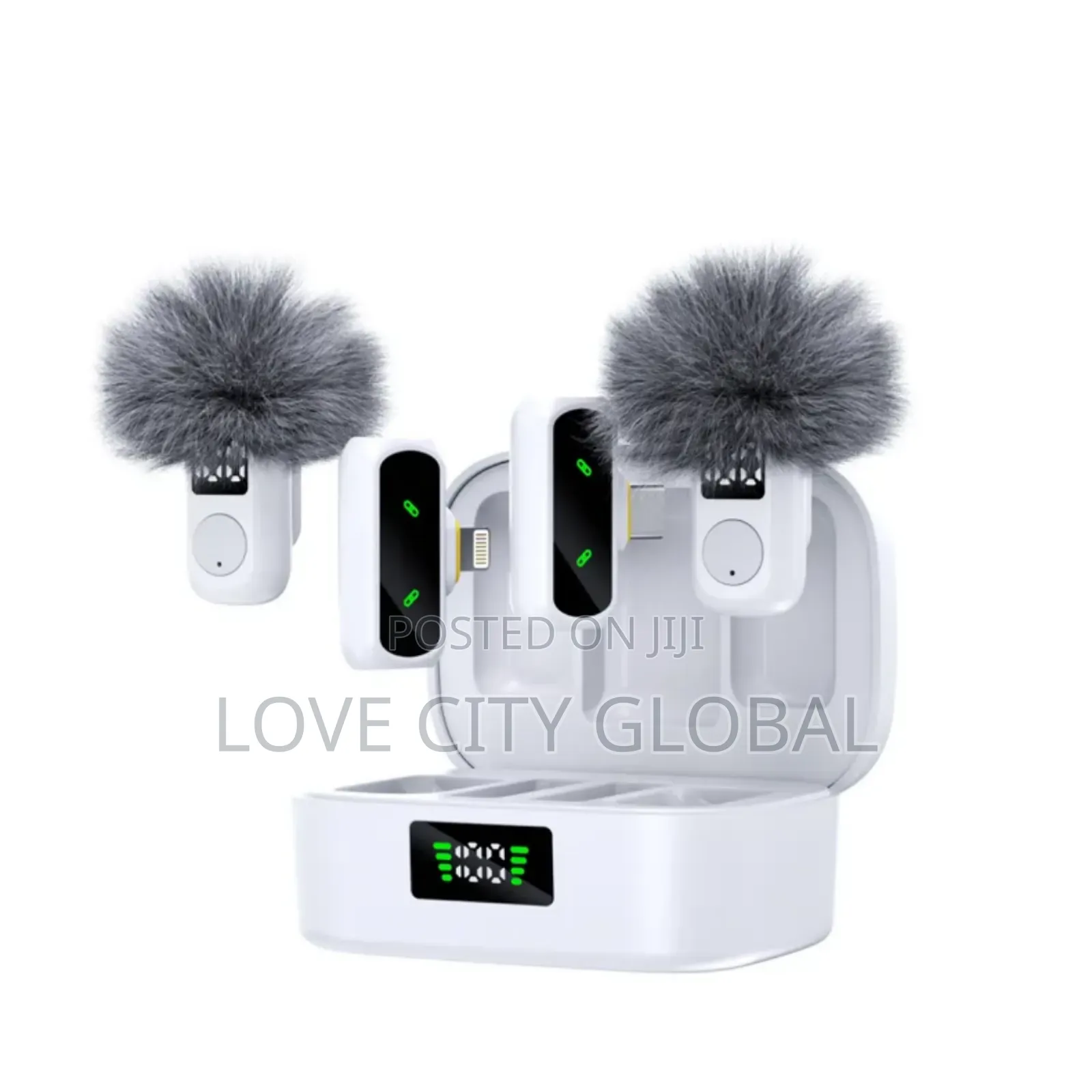 Qy88 Wireless Microphone Anc Magnetic Dual Receiver Mic Charging Case