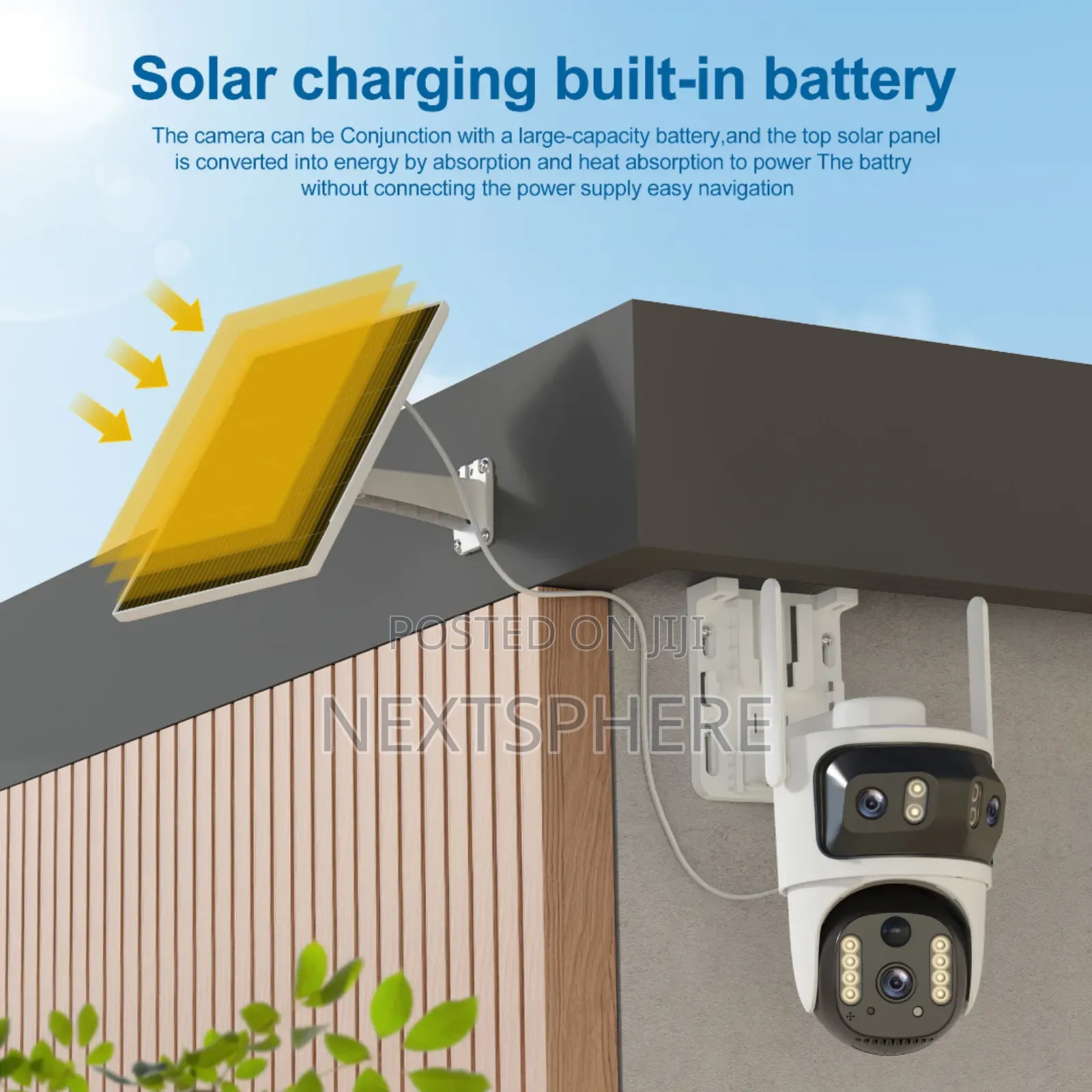 V380max Dual Lens 4g Lte Solar PTZ Camera With 10x Zoom (V380 Pro App)