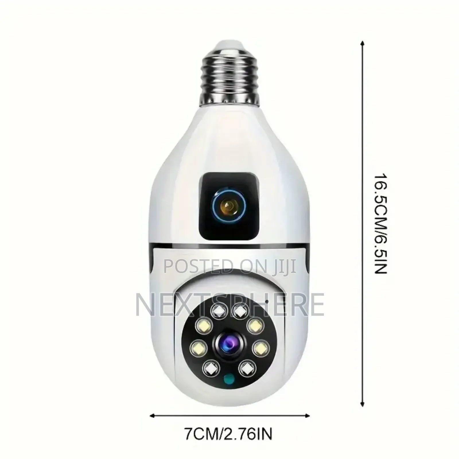 Dual Lens Bulb PTZ Camera - Wifi Smart Camera for Moms and Offices