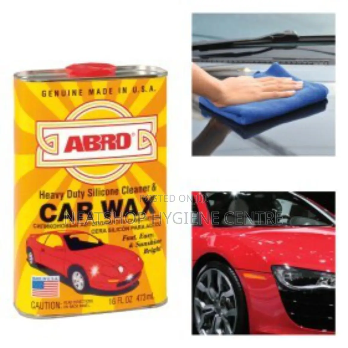 Abro Heavy Duty Silicone Cleaner and Car Wax 2pcs