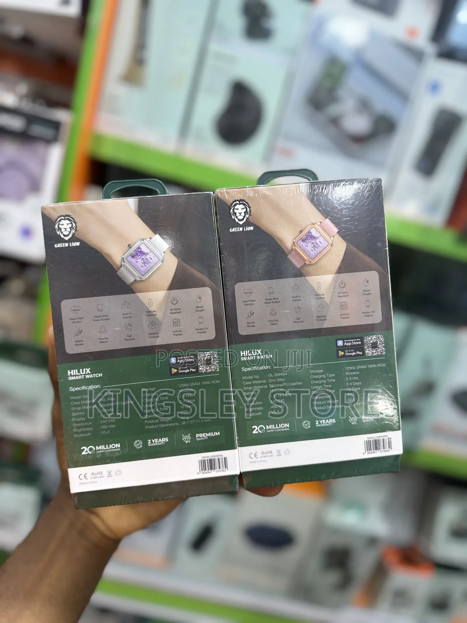 Green Lion Hilux Smart Watch With Extra Strap, 1.3" TFT Ips Display