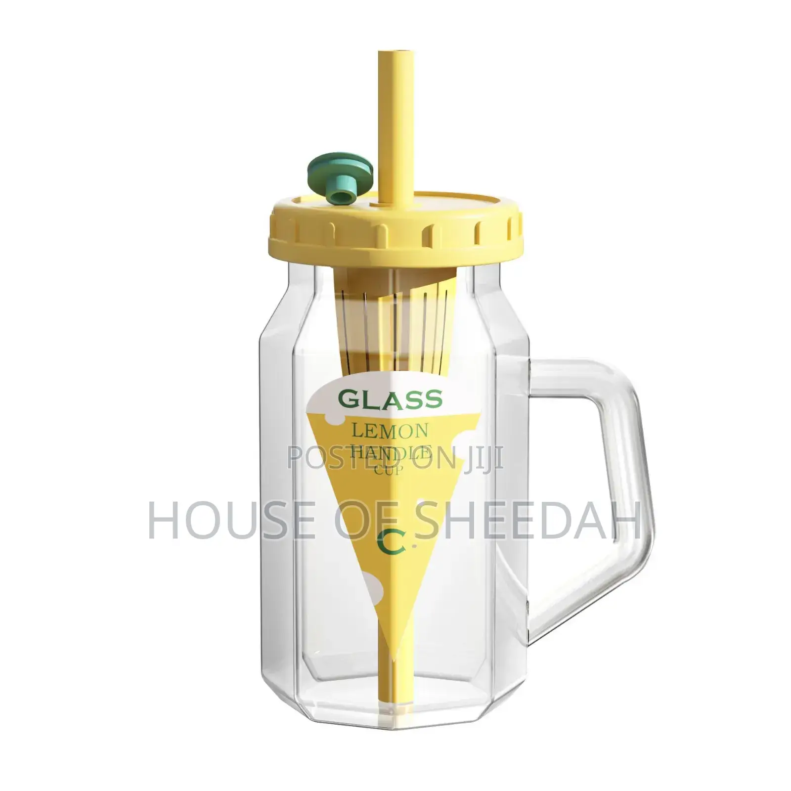 Cocktail Cup With Straw and Handle